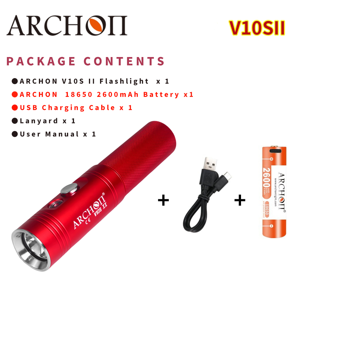 ARCHON V10S II 1200LM doprowadziło Latarka robić nurkowania Lanter Latarka robić nurkowania Podwodna latarka robić nurkowania: zielony