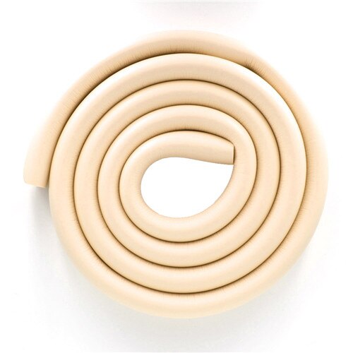 2m babyveiligheidstafelrandbeschermers, tafelhoekbeschermers, kinderveiligheidskussen, schuimrubberen bumper, gratis tape, 16 kleuren: Beige