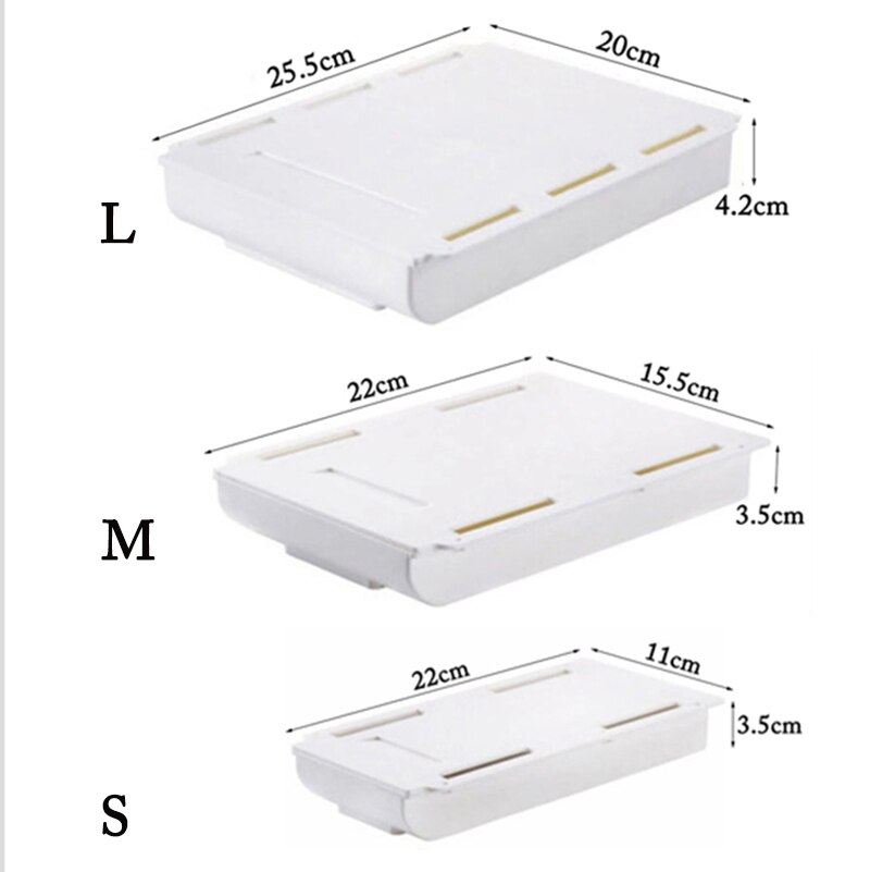 Hiding & Secret Space Drawer Self-Stick Home Office Tray Under Desk Drawer Organizer Table Storage Hidden Organizer Boxes Stand