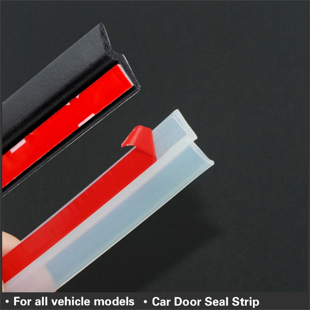4 Meter Z Type Auto Deur Afdichting Strip Geluidsisolatie Transparant Zwart Afdichtstrip Auto Afdichtingstape Deur seal