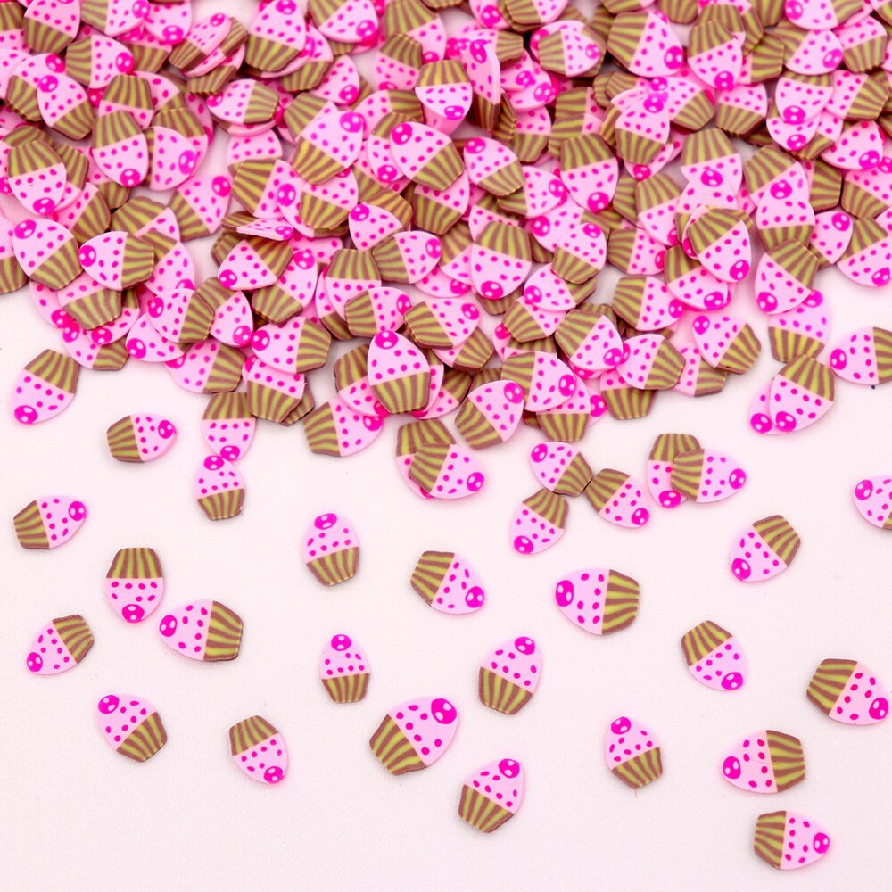 10g/Lot Cup Cake Slices Sprinkles For Slime Supplies Toy Polymer Clay Charms Accessories Addition For Fluffy Clear Slime: Default Title