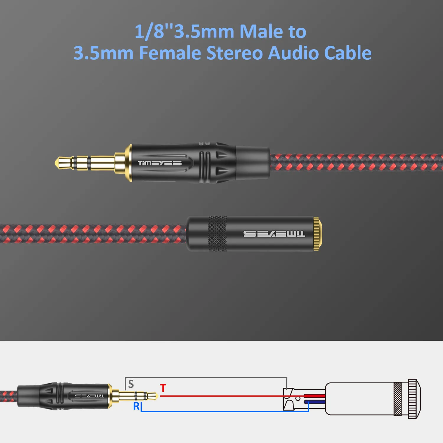 3.5mm Headphone Extension Cable Male To Female Audio Aux Cord Jack 3.5 Stereo Audio Cable for IPhone IPad Smartphone Tablet Etc