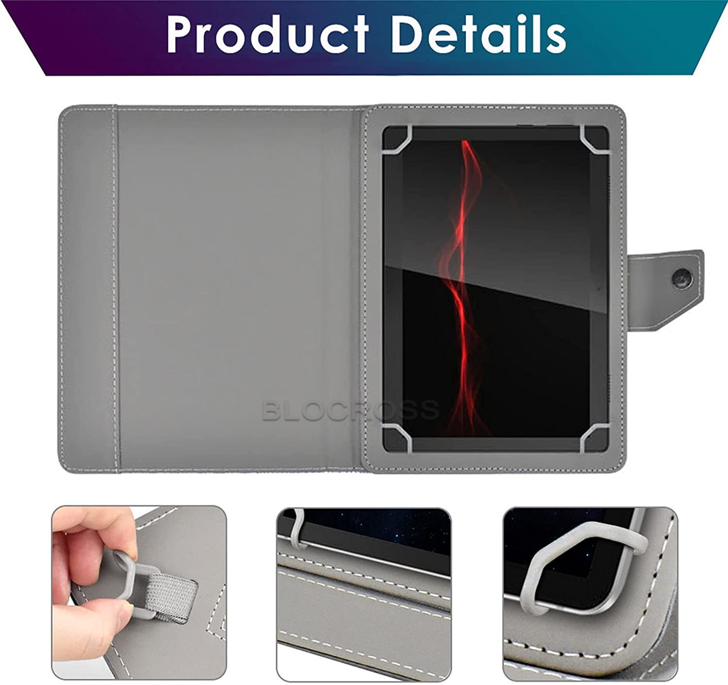 Universal Case for 9.5&quot;-10.5&quot; Tablet Folio Cover Case for All Fire HD 10 iPad 9.7 and More 9.6&quot;9.7&quot;10.1&#39;&#39;10.5&quot;Android iOS Tablet