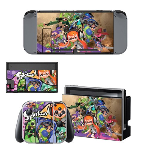 Game Splatoon 2 Skin Sticker vinyl for NintendoSwitch stickers skins for Nintend Switch NS Console and Joy-Con Controllers: YSNS0368