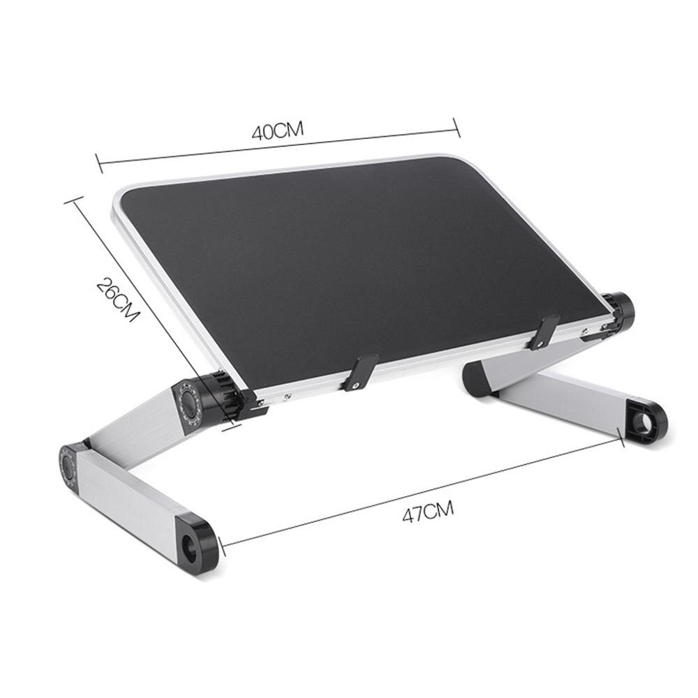Ajustable para portátil soporte de computadora Personal mesa de cama portátil ordenador portátil de sofá cama Oficina escritorio plegable para Laptop: 40x26cm -Black