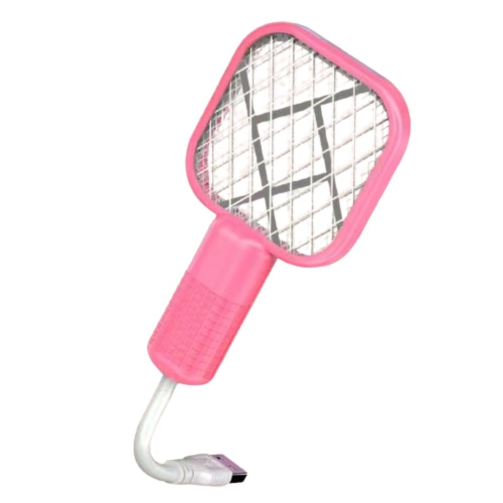 Duurzame USB Mug Swatter Val Elektrische Schok UV Licht Insect Racket Mini Draagbare Muggen Killer Lamp Thuis Outdoor: Donker Kaki