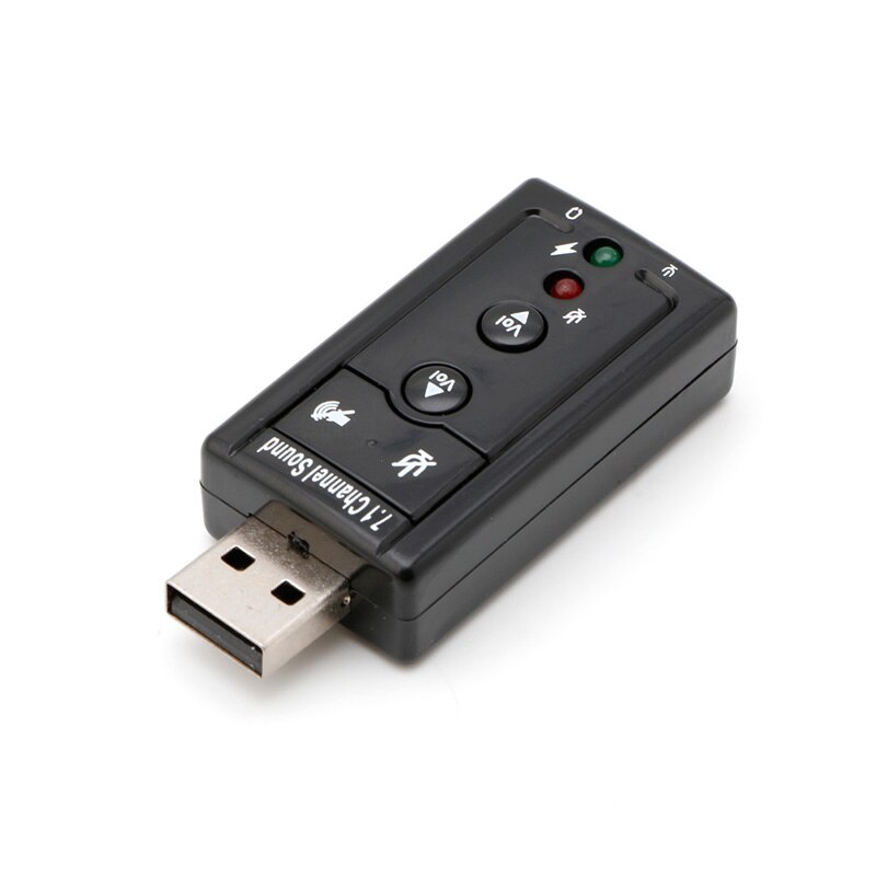 Adaptador de tarjeta de sonido Virtual 3D, 7,1 canales externos, USB 2,0, PC, portátil, negro, M2EC