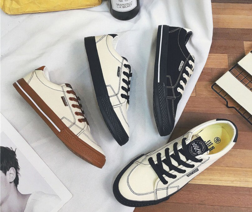 Belbello Tiener Schoenen Flat Base Lage Schoenen Ontsmetten Ventileren Canvas Student Schoenen Tideway Ontspanning Student Schoenen