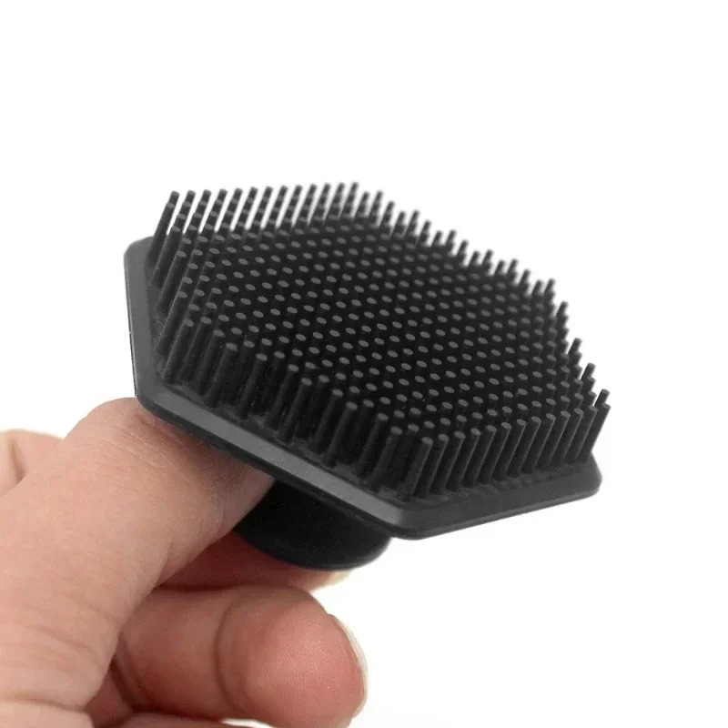 1 Silikon-Gesichtsreinigungsbürste, Silikon-Miniatur-Gesichtsbürste für Tiefenreinigung, Rasier- und Massagebürste, Gesichtsreiniger für Männer: schwarz