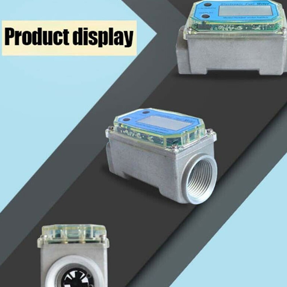 K24 Portable Multipurpose LCD Tools Adjustable High Accuracy Digital Display Flow Meter Electronic Aluminum Alloy Fuel Measuring
