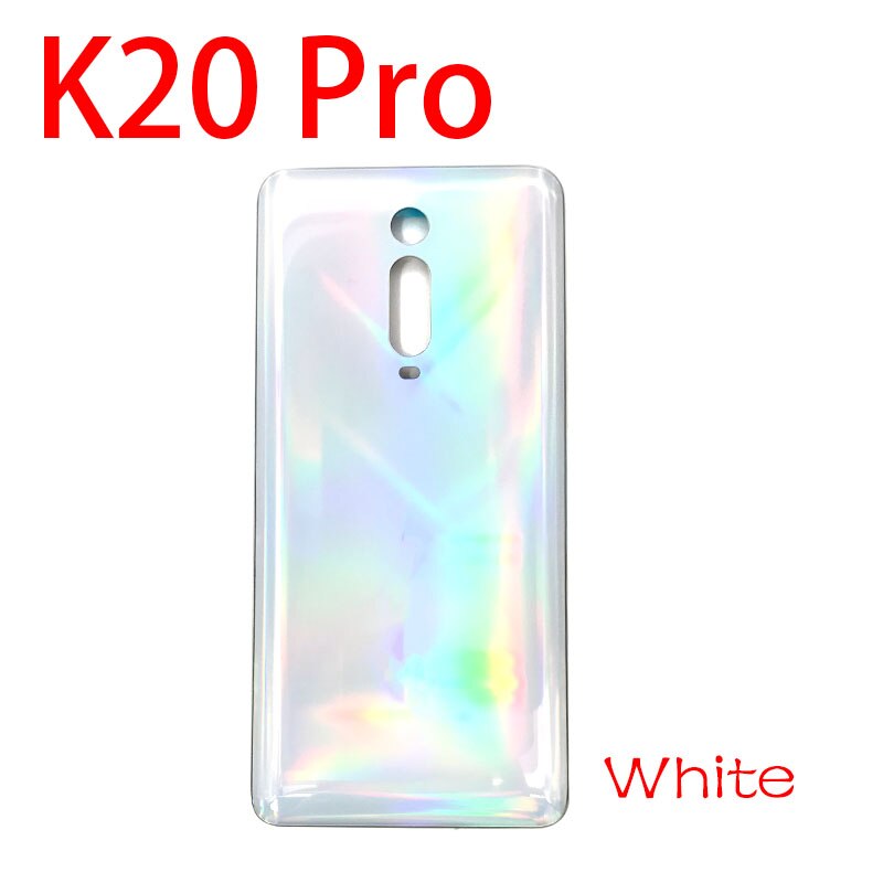 10pcs/lot , Back Glass Battery Cover For Xiaomi Mi 9 T 9T Pro Battery Door Rear Housing Battery With Ahesive For Redmi K20 Pro: K20 K20 Pro White