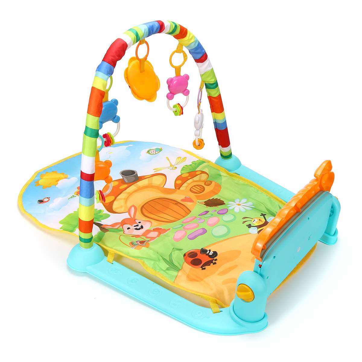 Baby Muziek Speelmatten Pedaal Piano Toetsenbord Tapijt Educatief Rack Speelgoed Mat Leuke Animal Baby Gym Tapis Puzzels Mat
