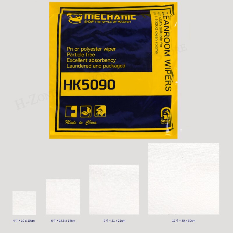 MECHANIC Super Soft Cleanroom wiper cleaning Non Dust Cloth Dust Free Paper Clean LCD Repair cloth for mobile phone HK5090
