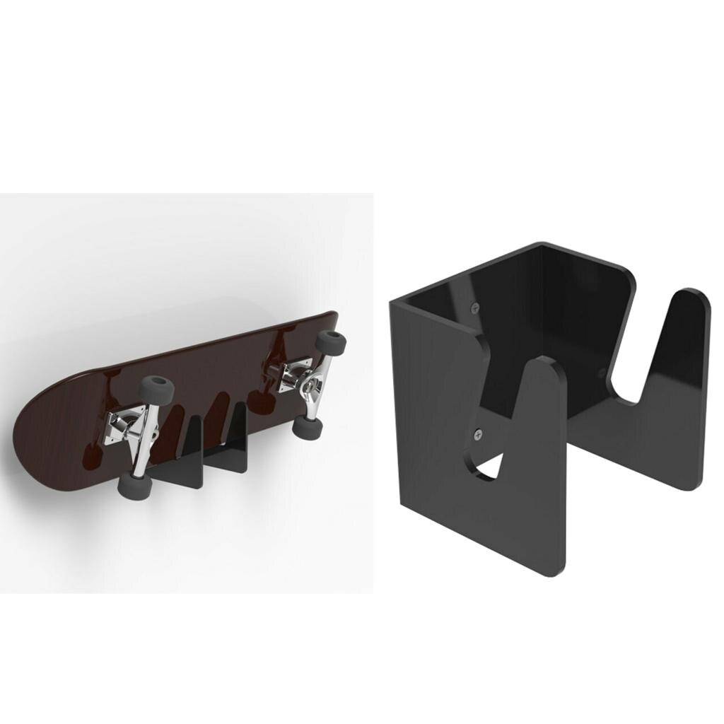 Skateboard Wall Hanging Bracket Longboard Display Rack Single/Double Rocker Flat-Plate Holder Hanger - Garage Room Sports Stores