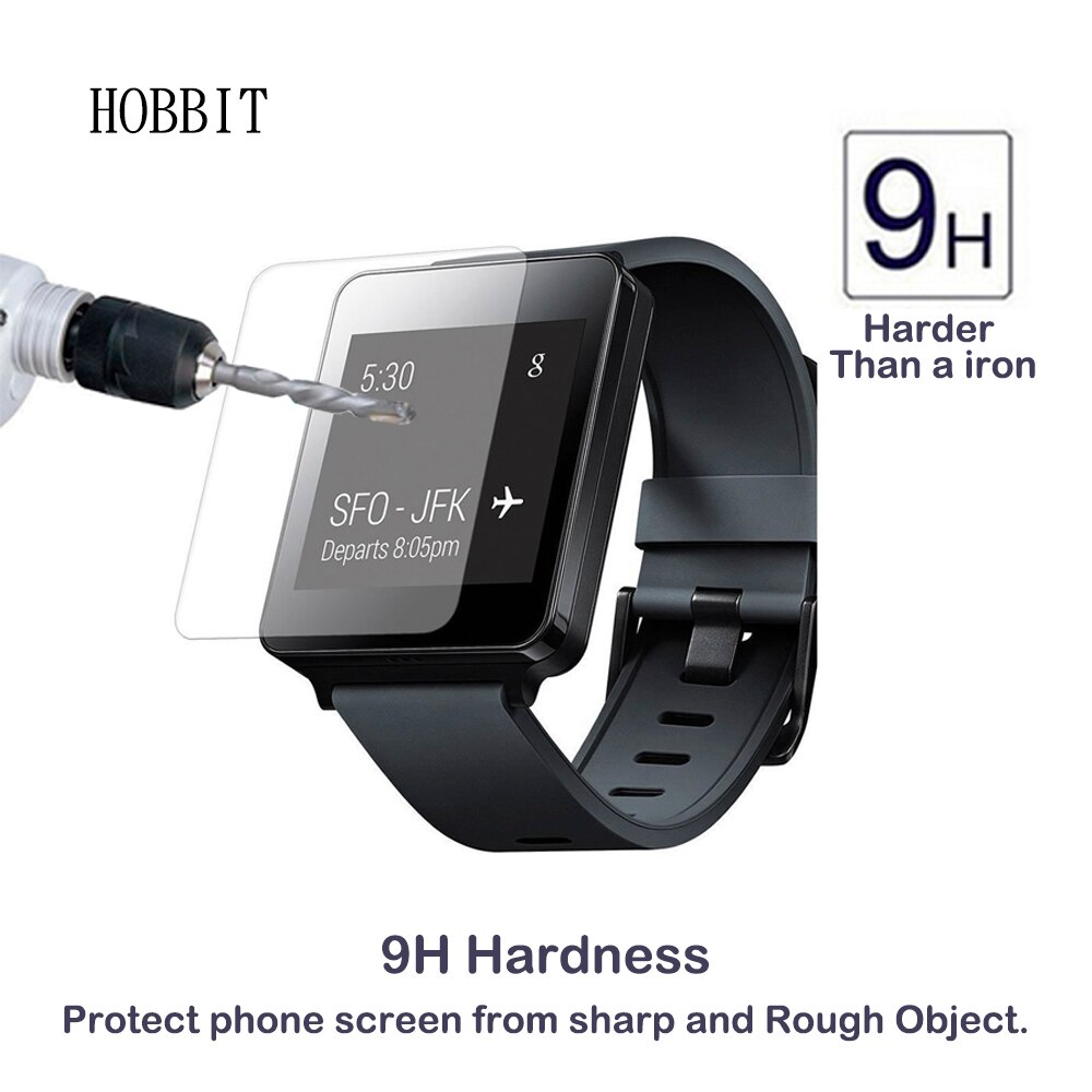 2- pack för lg g klocka  w100 0.3mm 2.5d 9h klart härdat glas skärmskydd 9h hårdhet smart klocka film skärmskydd