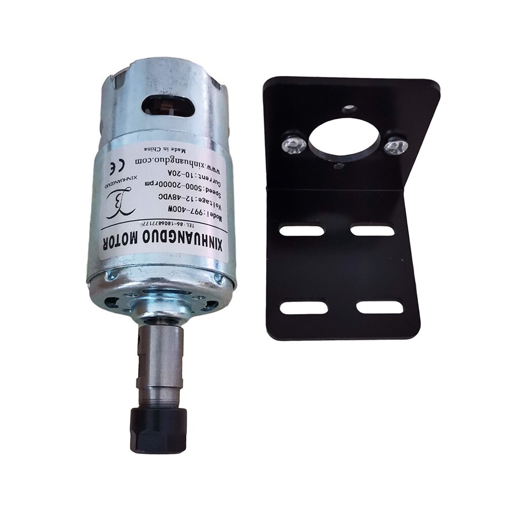 997 Powerful DC Motor Input Voltage DC12-48V High Speed Motor Silent Ball Bearing Motor 997 High Speed 5000~20000RPM: Spindle and Bracket
