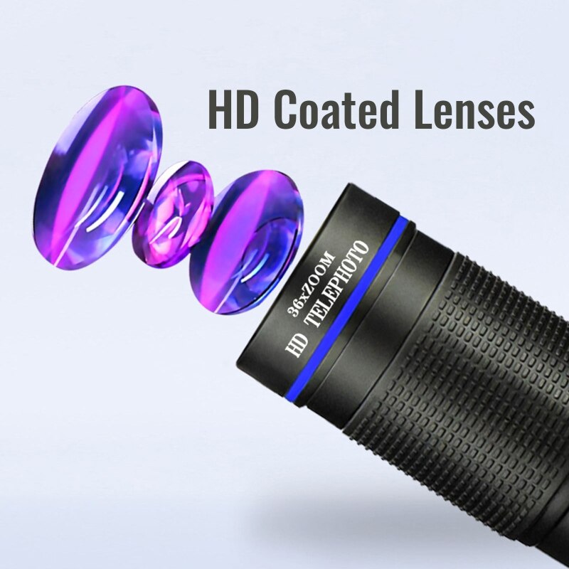 36X Phone Telephoto Lens High-power High-definition Lens Telescopic Focusing Cell Phone External Camera Lens Kit N0PB
