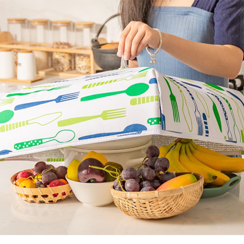 Foldable Food Covers Keep Warm Aluminum Foil Thermal Food Dust Cover Dishes Insulation Useful Kitchen Gadgets Accessories