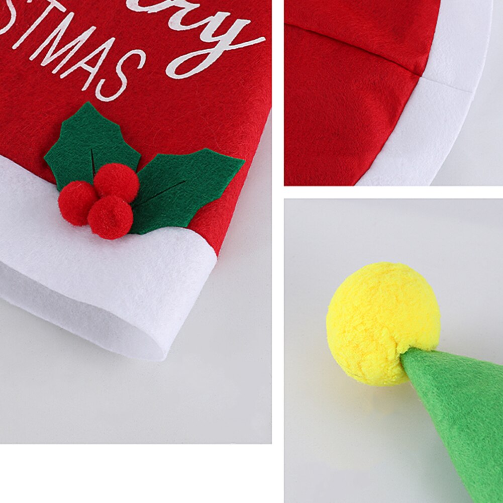 Gorros de duende navideños para niños y adultos, gorros de Papá Noel para Gorro de Navidad, sombreros, accesorios de decoración para de Navidad, Año , suministros para