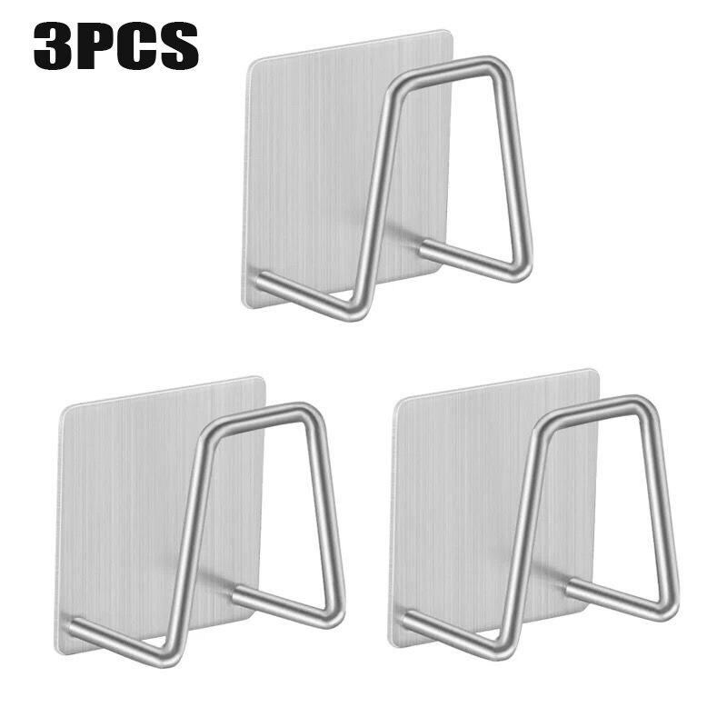 Badkamer Schuim Zeepdispenser Handdesinfecterend Houder Wall Mount Zeep Shampoo Head Vloeibare Douche Dispenser Voor Badkamer Accessoires: 3pcs Bathroom shelf