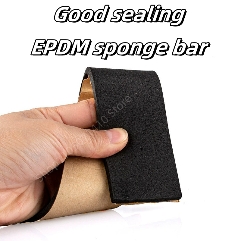 2-10M EPDM Rubber Sponge Door Window Seal Strip Soundproof Anti-collision Self Adhesive Tape Wall Insulation Acoustic Foam Pad