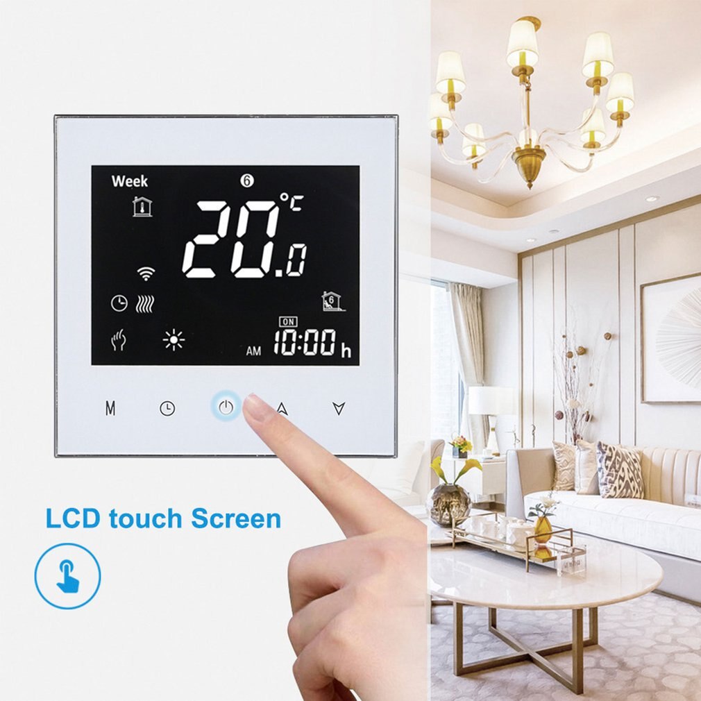 Thermostats Digital Water/Gas Boiler Heating Thermostat WiFi Voice Control Touch screen Home Room Temperature Controller