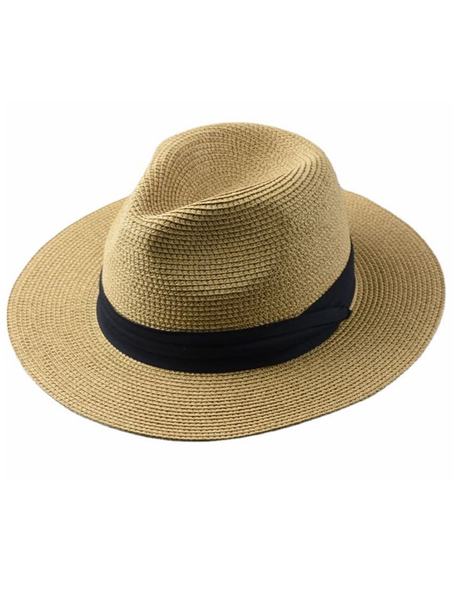 Sombreros panamá de ala ancha para hombre, sombrero de paja de ala ancha para playa, de verano, Fedora de talla grande, 55-57cm, 58-60cm, 61-64cm