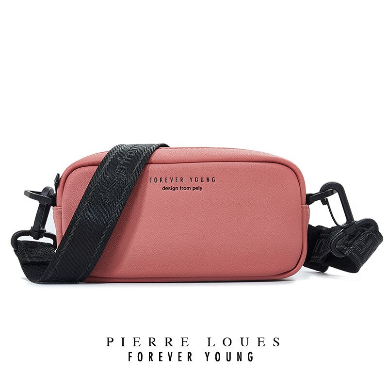 CHALLEN Female Casual Mini Crossbody Bag For Women Shoulder Bag PU Leather Phone Coin Bag Trend Handbag Rectangle Shape: pink