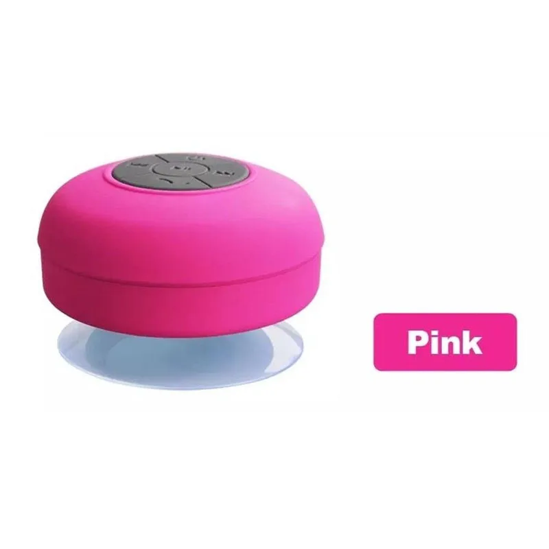 Portable Speaker Wireless Waterproof Shower Speakers for Phone Bluetooth-compatible Hand Free Car Speaker Loudspeaker: Silver