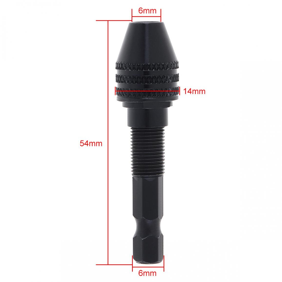 0.3-3.2mm Universal Drill Three Claw Chuck Drill Impact Driver Adapter with1/4 Hex Shank for Electric Drill/Screwdriver/Grinder