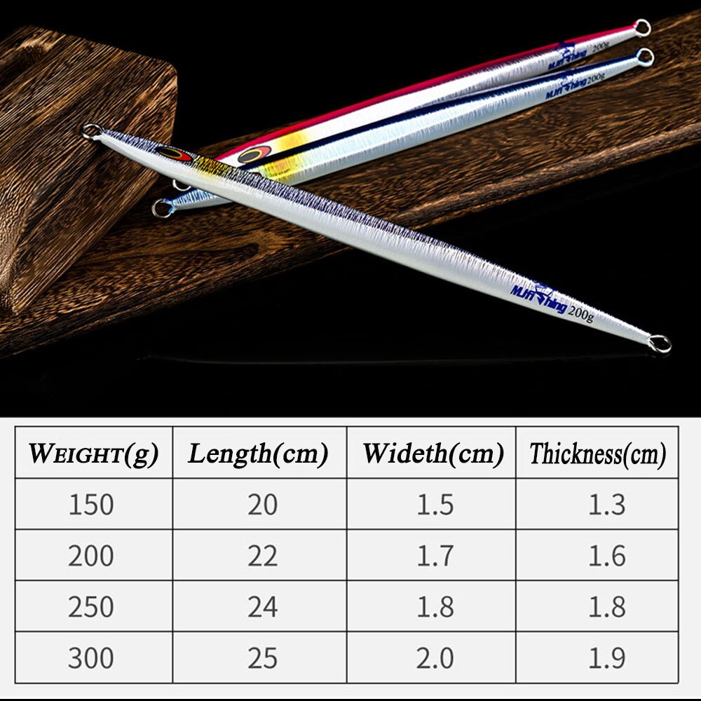 Lika snabba jiggar locka vertikal sportfiskare sjunkande glöd metalljigg 150 g 200 g 250 g 300g hastighet fallande jigging metallfiske locka vertikalt bete