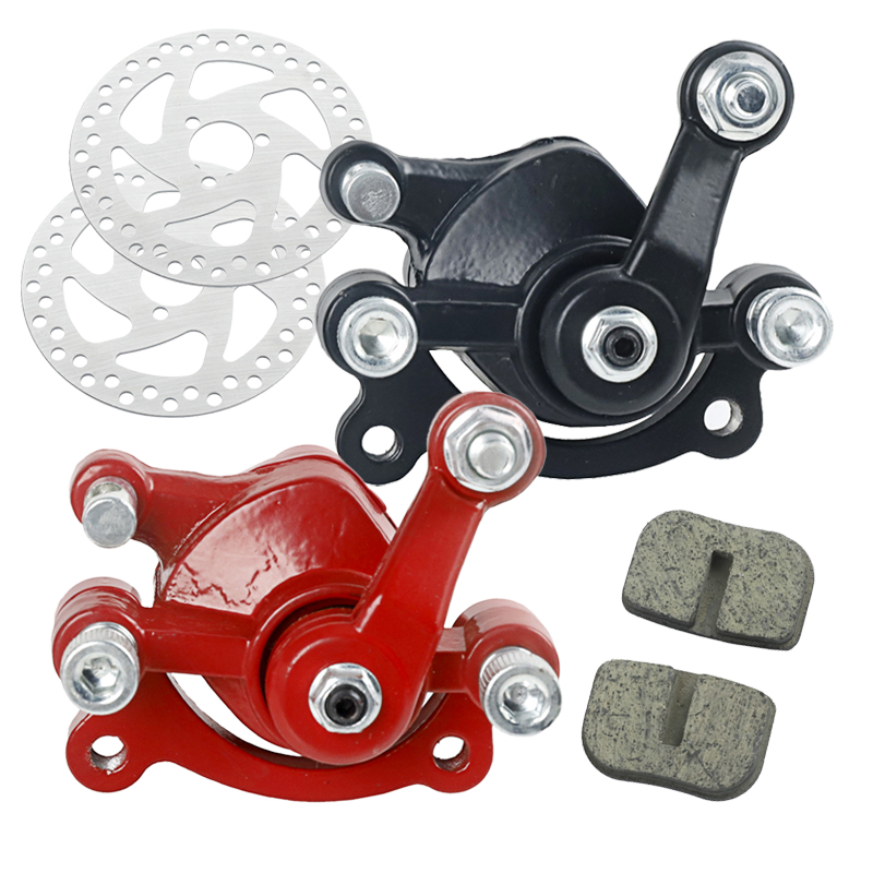 Accesorios de disco de freno para motocicleta, pinza de freno mecánica pequeña de cuatro ruedas de dos tiempos para Mini Scooter todoterreno de 49CC