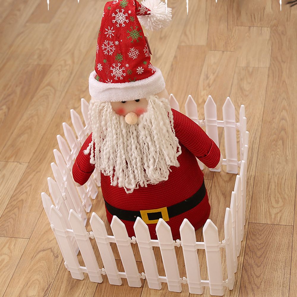 Indoor Home Plastic Courtyard Christmas Tree Fence Garden Guardrail White PVC Decorative Barrier