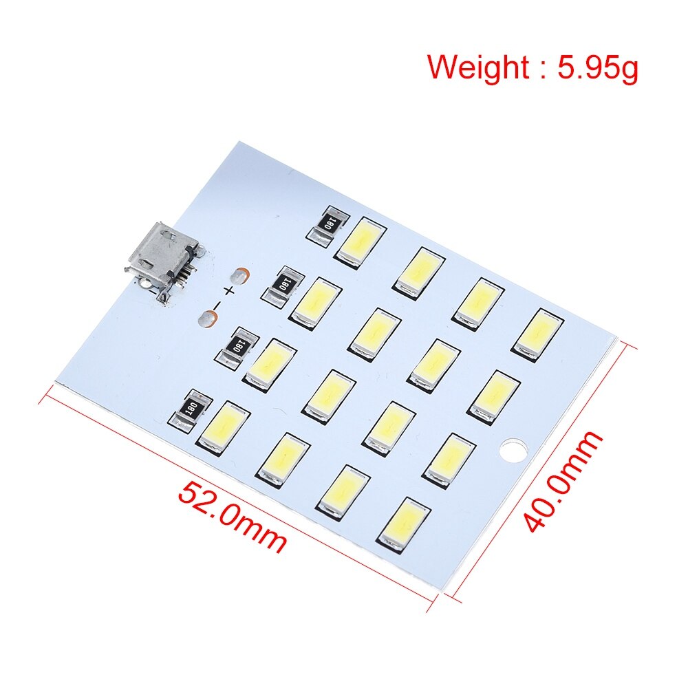 5730 Smd 5V 430mA ~ 470mA Wit Mirco Usb 5730 Led Verlichting Panel Usb Mobiele Licht Emergency licht Nachtlampje