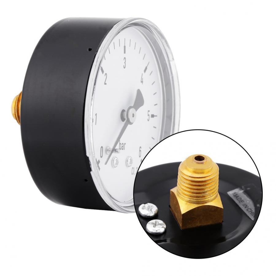 Pressure Gauge 1pc 1/4 "High Precision Miniature Dial Air Pressure Gauge NPT Thread for Air-Oil Liquid Water