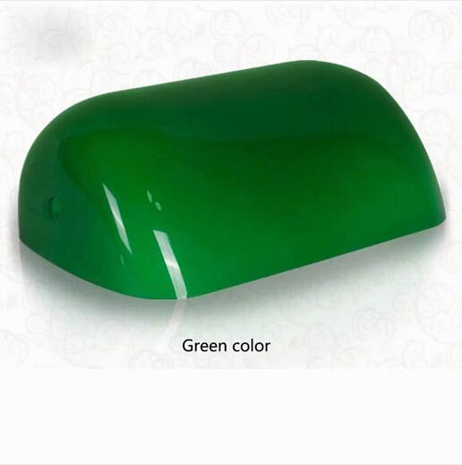 Cubierta de lámpara banquero de cristal de color verde/azul/ámbar/Blanco/Pantalla de Cristal de lámpara de banquero: green