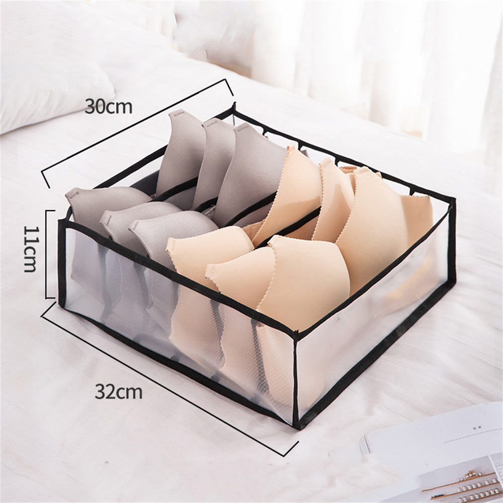 Kleidung Organizer Jeans Hosen Aufbewahrungsbox Kleiderschrank Schublade Organizer für Unterwäsche BH Krawatten T-Shirt Socken Organisationssystem: Dunkelgrau