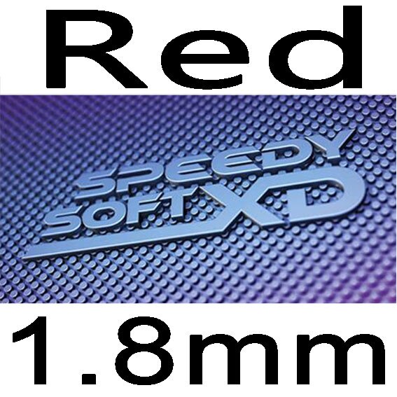 TIBHAR SPEEDY SOFT XD Pimples Out Special with sponge Table Tennis rubber ping pong tenis de mesa: red 1.8mm