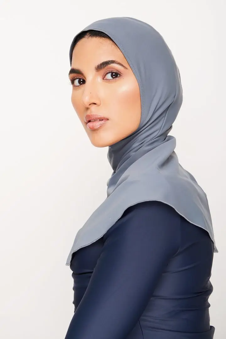 Gorro turbante musulmán de color sólido, Hijabs de natación de cobertura completa para mujer