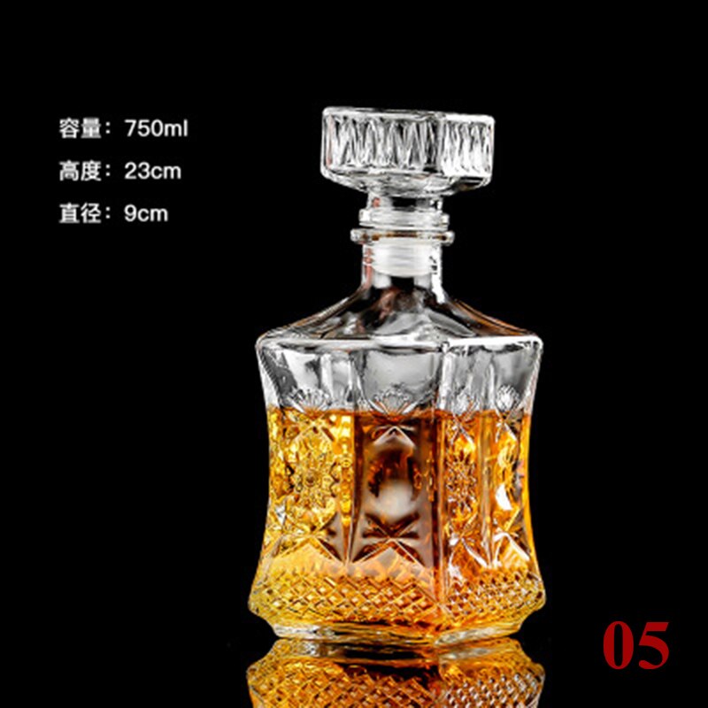 GLA-133-A de bouteille en verre de décanteur de vin clair de 750-1000ml: 05