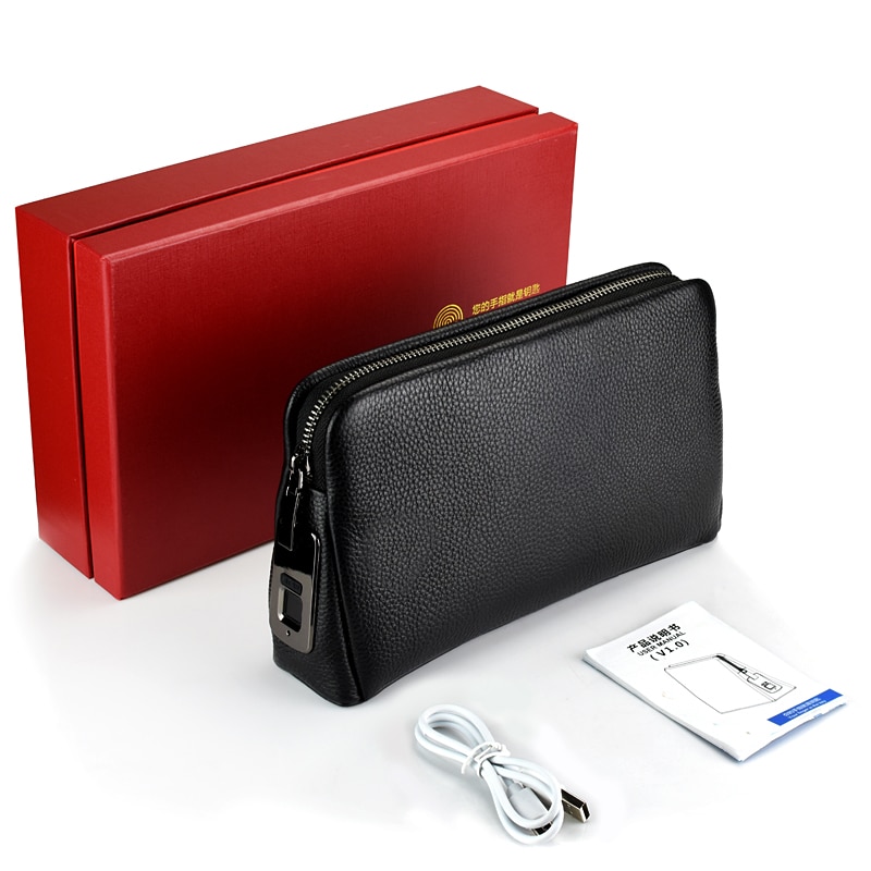 Sacs pour hommes sac à main en cuir homme portefeuilles d'argent Long pochette de téléphone portable hommes sac de messager Anti-vol hommes sacs à main d'empreintes digitales