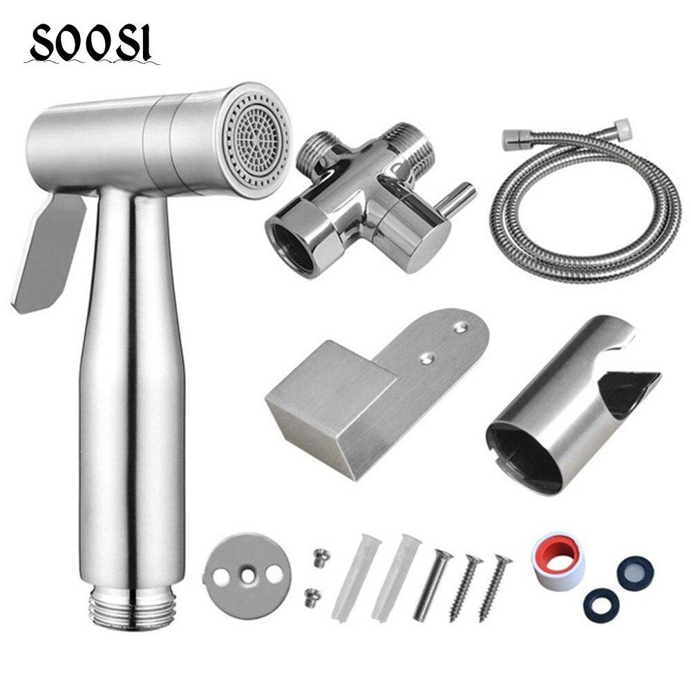 Hand Bidet Faucet Bathroom Handheld Toilet Bidet Sprayer Set Stainless Steel Attachment Hand Sprayer Shower Head Self-Cleaner: E SET FOR OTHERS