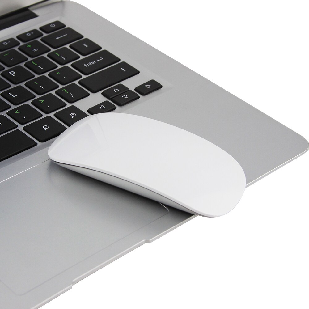 Magic touch trådløs mus ergonomisk ultratynde usb optiske mus 1600 dpi computermus med usb c adapter til apple macbook pc