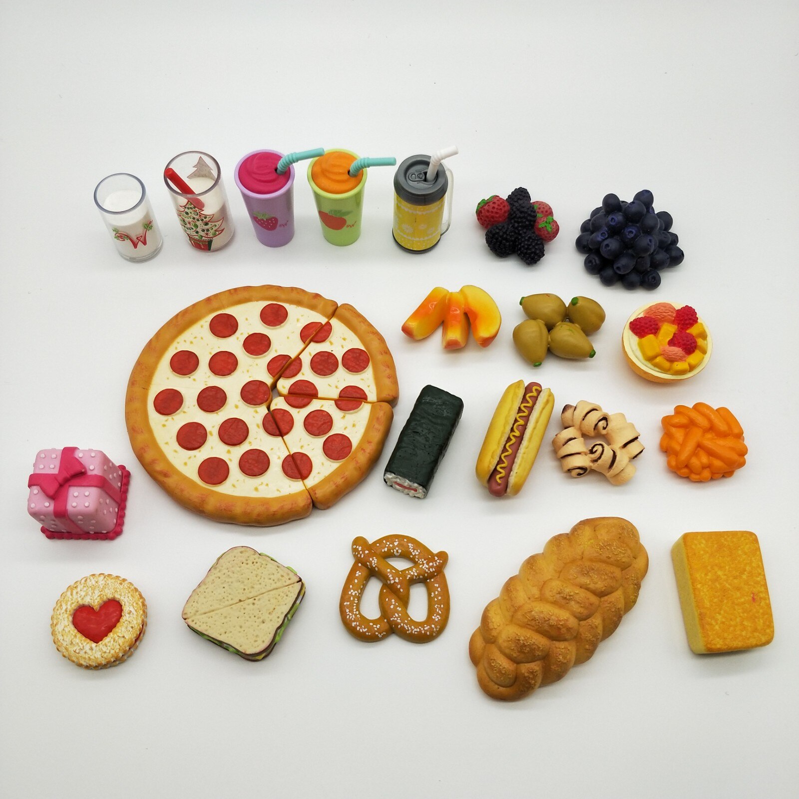 Children Pretend Simulation Food Toys Baby Play House Bread Pizza French Fries Kitchen Set Toys Fast Food Educational Toys