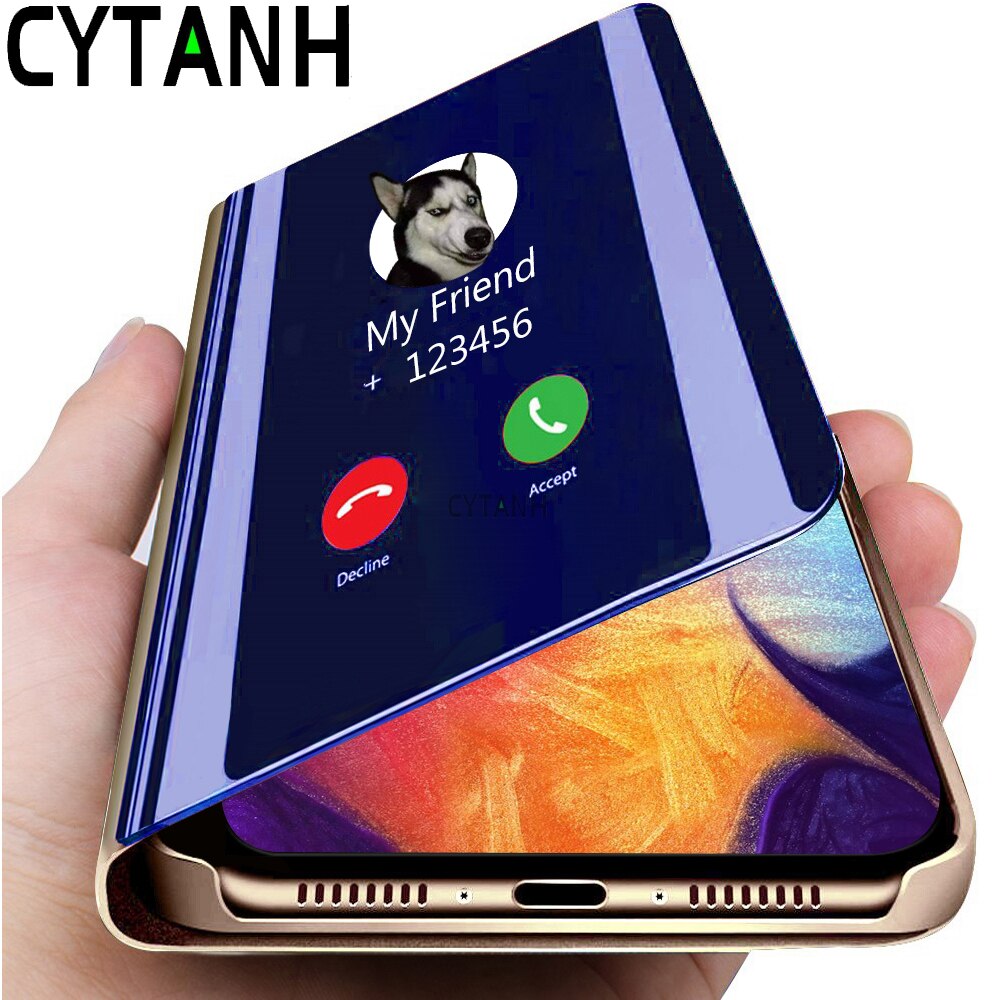 Inteligentne lustro odwróć telefon pokrywa dla samsung galaxy a52 a 52 52a 5g SM-A526B 6.5 kickstand funda zderzak coque dla przypadku sansung a52