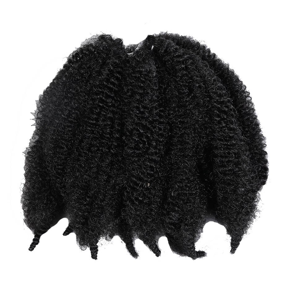 LVHAN-trenzas Marley cola de araña, peluca de Caterpillar, fibra de Coco esponjosa, extensiones de cabello de ganchillo, Pelo Rizado pequeño: Default Title