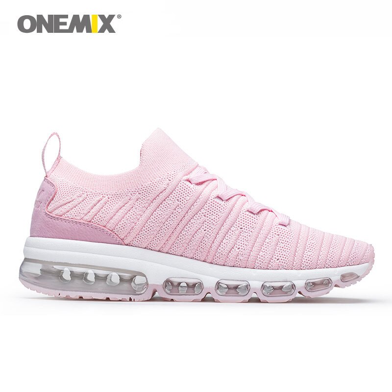 ONEMIX-Zapatillas deportivas para mujer, zapatos rosas para correr, trotar al aire libre, con cojín de aire, para caminar al aire libre