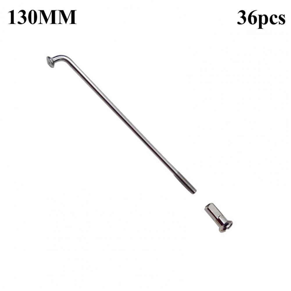 36Pcs E-Bike Wheel Tire Good Durable Long Lasting Mountain Bike Spokes for Bike Models. Bicycle Spokes Steel Spokes: 130mm