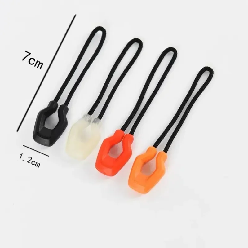 10pcs Fashionable Zipper Pullers Durable Convenient Zipper Extension Knapsack Jacket Zippers Accessories