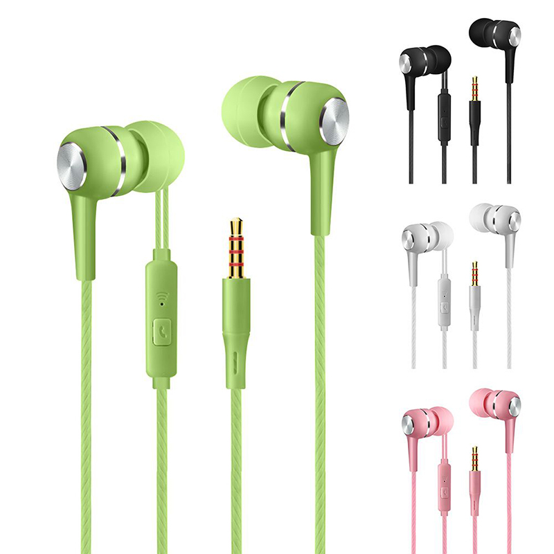 Wired Headphones 3.5mm Sport Earbuds with Bass 3 5 Jack Phone Earphones Stereo Headset with Mic volume control Music Earphones